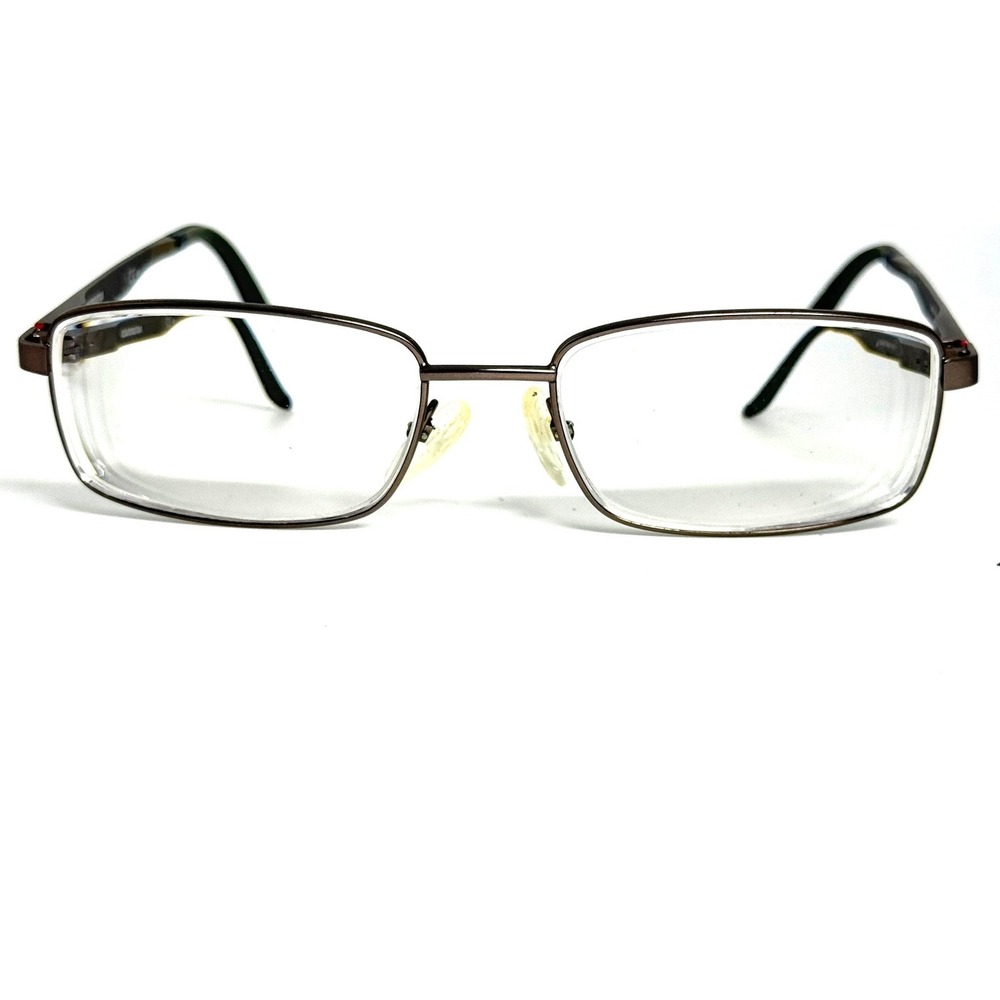 Carrera Eyeglass Frames CA8812 R80 140 Gunmetal Brown Rectangular Semi-Rimless